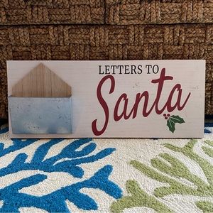 Distressed Letters to Santa Holiday Sign with Envelope holder
